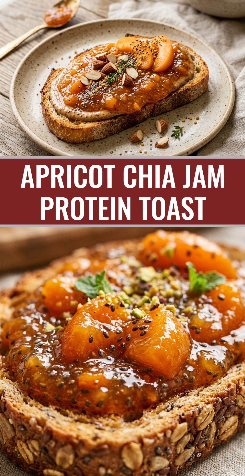 Apricot Chia Jam Protein Toast