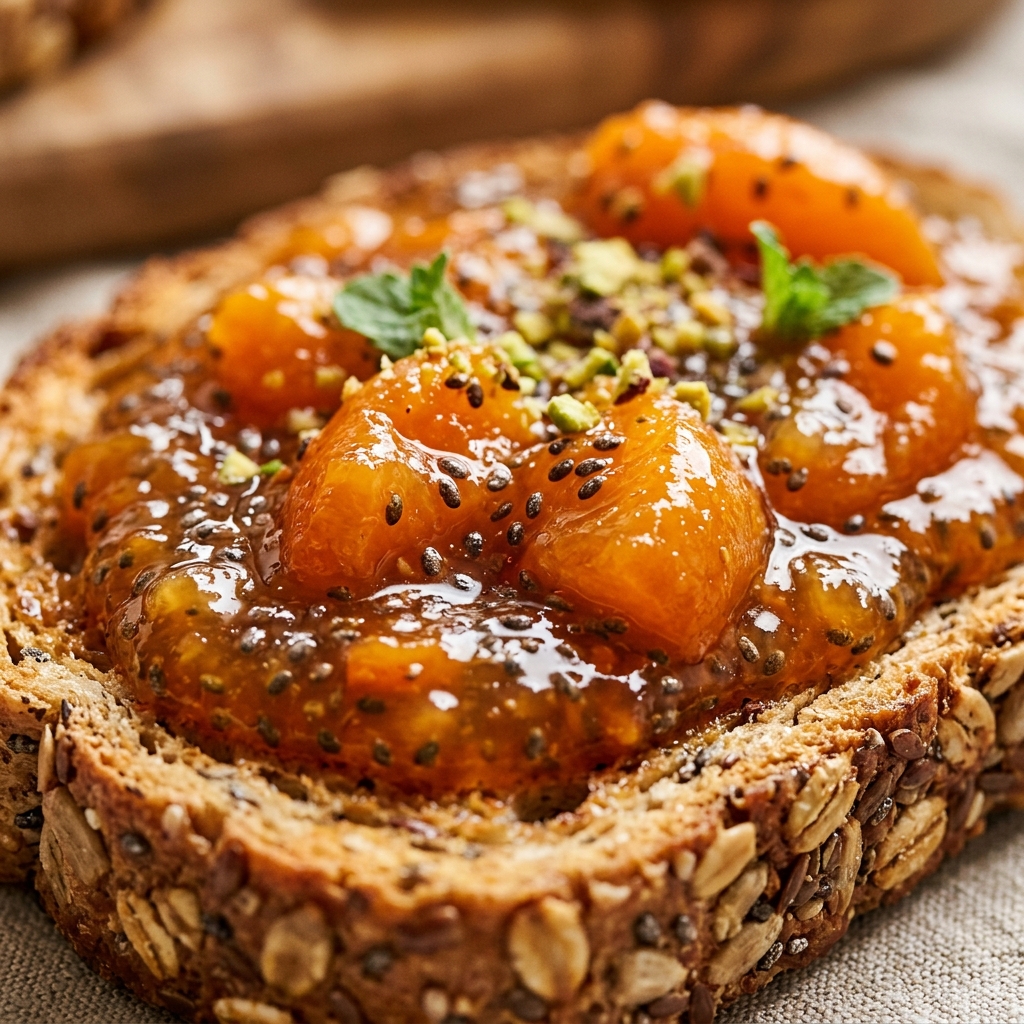 Apricot Chia Jam Protein Toast