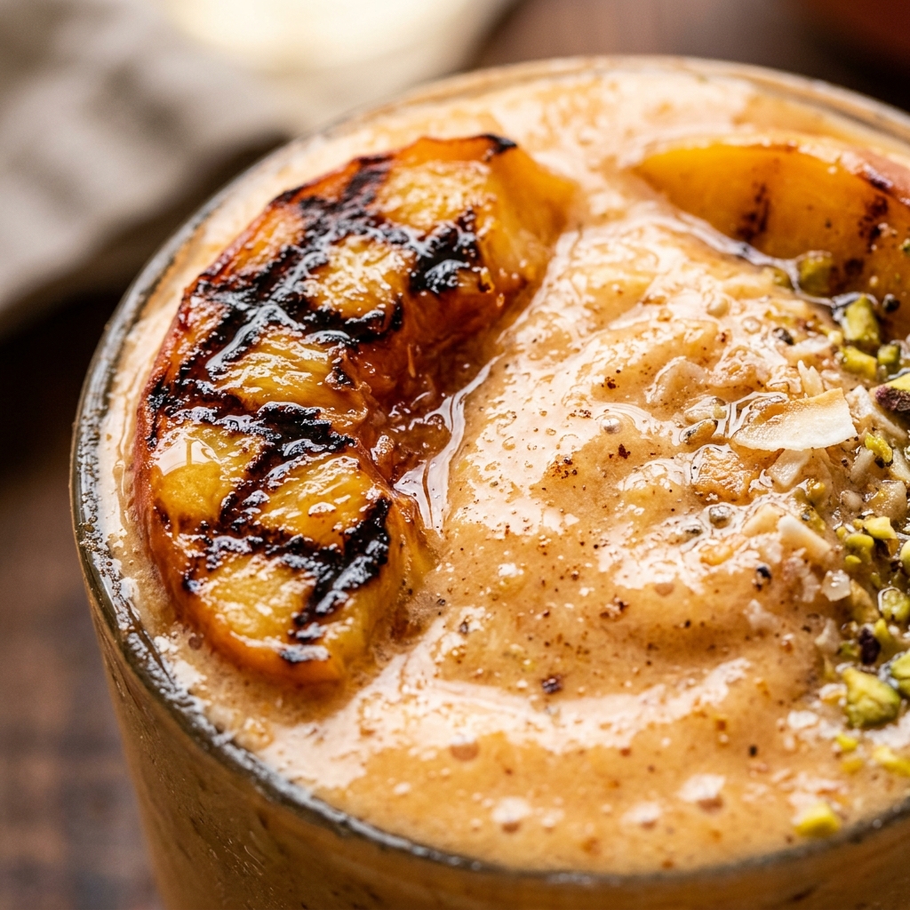 Grilled Peach Protein Smoothie