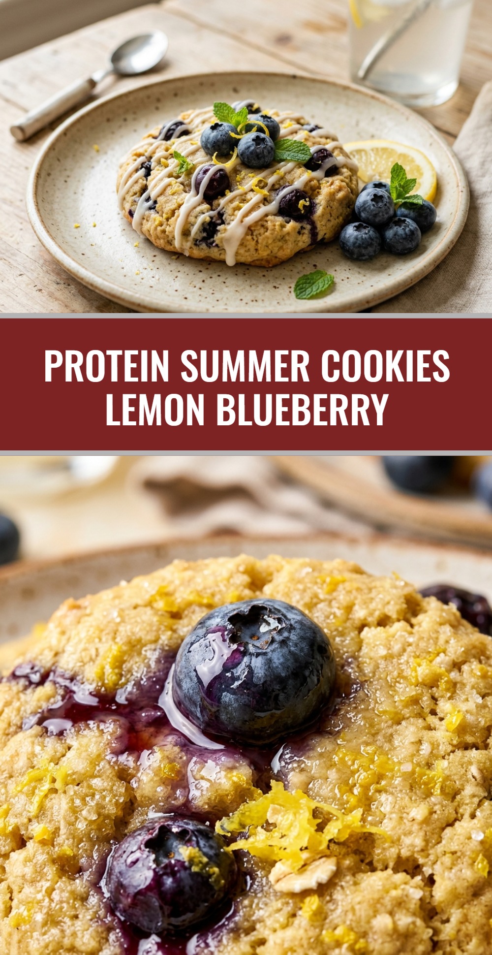 Protein Summer Cookies Lemon Blueberry