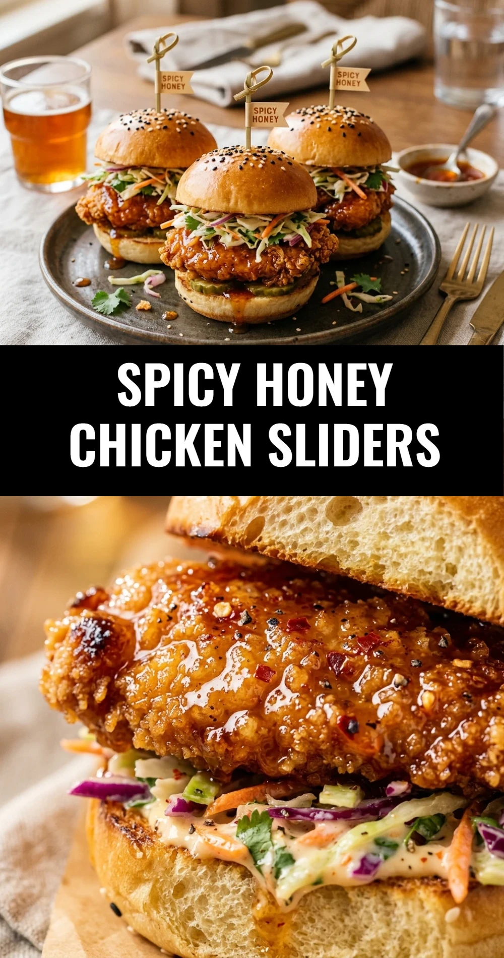 Spicy Honey Chicken Sliders